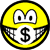 $ smile talking (dollar sign)